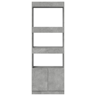 vidaXL Ντουλάπι Γκρι Σκυρ. 63x33x180cm από Επεξεργασμένο Ξύλο 1 τεμ.