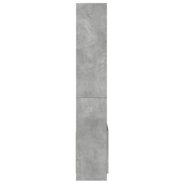 vidaXL Ντουλάπι Γκρι Σκυρ. 63x33x180cm από Επεξεργασμένο Ξύλο 1 τεμ.