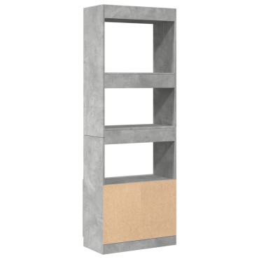 vidaXL Ντουλάπι Γκρι Σκυρ. 63x33x180cm από Επεξεργασμένο Ξύλο 1 τεμ.