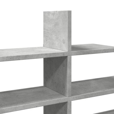 vidaXL Ράφι Τοίχου Γκρι Σκυροδέματος 124,5x18x60,5cm από Επεξ. Ξύλο 1 τεμ.