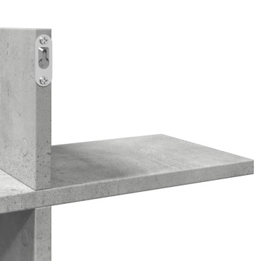 vidaXL Ράφι Τοίχου Γκρι Σκυροδέματος 124,5x18x60,5cm από Επεξ. Ξύλο 1 τεμ.