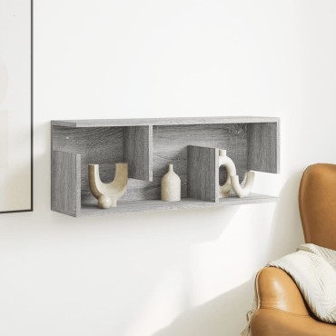 vidaXL Ντουλάπι Τοίχου Γκρι Sonoma 80x20x30cm από Επεξεργασμένο Ξύλο 1 τεμ.