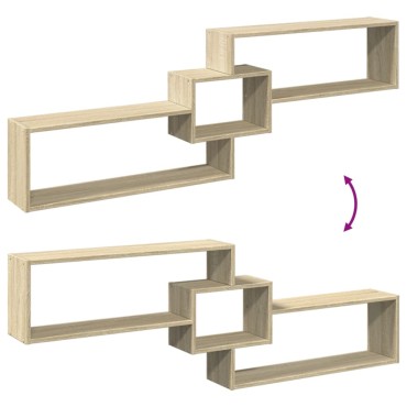 vidaXL Ντουλάπι Τοίχου Sonoma Δρυς 158x18x53cm Επεξεργασμένο Ξύλο 1 τεμ.