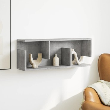 vidaXL Ντουλάπι Τοίχου Γκρι Σκυρ. 80x20x30cm από Επεξεργασμένο Ξύλο 1 τεμ.
