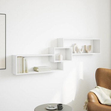vidaXL Ντουλάπι Τοίχου Λευκό 158x18x53cm από Επεξεργασμένο Ξύλο 1 τεμ.