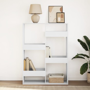 vidaXL Βιβλιοθήκη Λευκή 100x33x135cm από Επεξεργασμένο Ξύλο 1 τεμ.