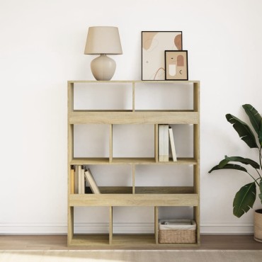 vidaXL Βιβλιοθήκη Sonoma Δρυς 100x33x125,5cm από Επεξεργασμένο Ξύλο 1 τεμ.
