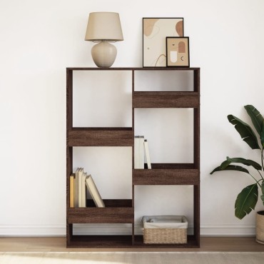 vidaXL Βιβλιοθήκη Καφέ Δρυς 100x33x135cm από Επεξεργασμένο Ξύλο 1 τεμ.