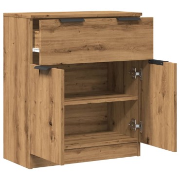 vidaXL Μπουφές Αρτισιανή Δρυς 60x30x70cm από Επεξεργασμένο Ξύλο 1 τεμ.