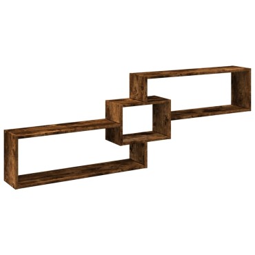 vidaXL Ντουλάπι Τοίχου Καπνιστή Δρυς 158x18x53cm Επεξεργασμένο Ξύλο 1 τεμ.