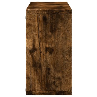 vidaXL Ντουλάπι Τοίχου Καπνιστή Δρυς 100x16x30cm Επεξεργασμένο Ξύλο 1 τεμ.