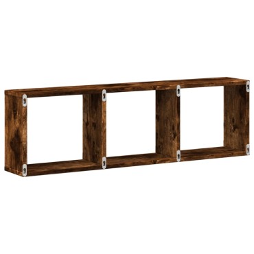 vidaXL Ντουλάπι Τοίχου Καπνιστή Δρυς 100x16x30cm Επεξεργασμένο Ξύλο 1 τεμ.