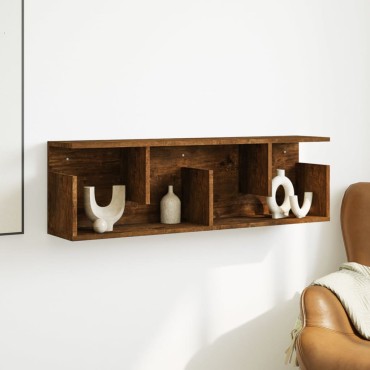 vidaXL Ντουλάπι Τοίχου Καπνιστή Δρυς 100x20x30cm Επεξεργασμένο Ξύλο 1 τεμ.