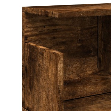 vidaXL Ντουλάπι Τοίχου Καπνιστή Δρυς 100x20x30cm Επεξεργασμένο Ξύλο 1 τεμ.