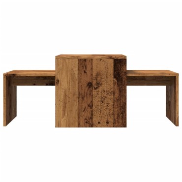 vidaXL Σετ Τραπεζάκια Σαλονιού Παλ. Ξύλο 100x48x40cm από Επεξ. Ξύλο