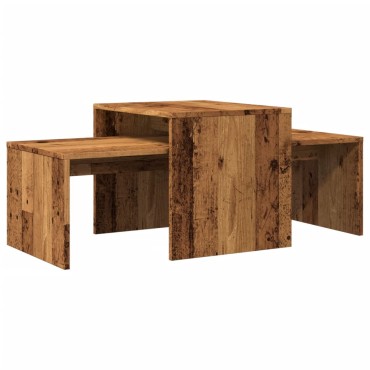 vidaXL Σετ Τραπεζάκια Σαλονιού Παλ. Ξύλο 100x48x40cm από Επεξ. Ξύλο