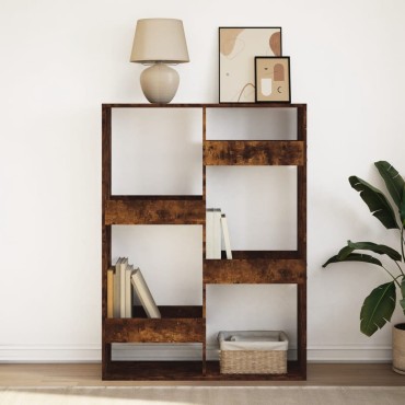 vidaXL Βιβλιοθήκη Καπνιστή Δρυς 100x33x135cm από Επεξεργασμένο Ξύλο 1 τεμ.