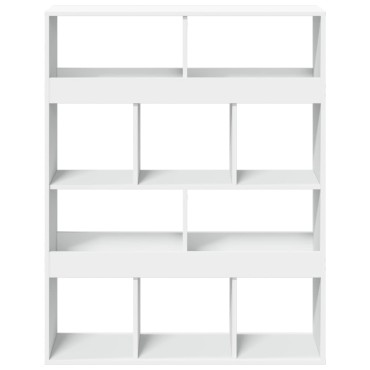 vidaXL Βιβλιοθήκη Λευκή 100x33x125,5cm από Επεξεργασμένο Ξύλο 1 τεμ.