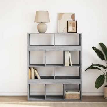 vidaXL Βιβλιοθήκη Γκρι Sonoma 100x33x125,5cm από Επεξεργασμένο Ξύλο 1 τεμ.
