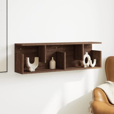 vidaXL Ντουλάπι Τοίχου Καφέ Δρυς 100x20x30cm από Επεξεργασμένο Ξύλο 1 τεμ.