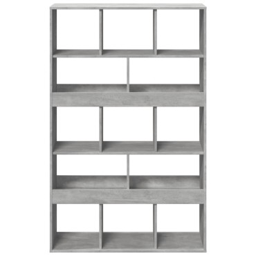 vidaXL Βιβλιοθήκη Γκρι Σκυροδέματος 100x33x156,5cm Επεξεργ. Ξύλο 1 τεμ.