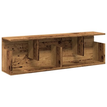 vidaXL Ντουλάπι Τοίχου Όψη Παλαιού Ξύλου 100x20x30cm Επεξ. Ξύλο 1 τεμ.