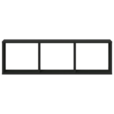 vidaXL Ντουλάπι Τοίχου Μαύρο 100x16x30cm από Επεξεργασμένο Ξύλο 1 τεμ.