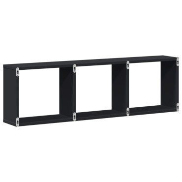 vidaXL Ντουλάπι Τοίχου Μαύρο 100x16x30cm από Επεξεργασμένο Ξύλο 1 τεμ.
