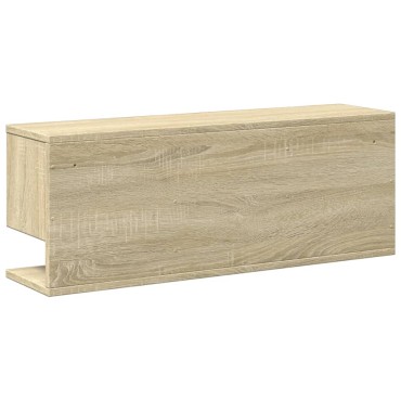 vidaXL Ντουλάπι Τοίχου Sonoma Δρυς 80x20x30cm από Επεξεργασμένο Ξύλο 1 τεμ.