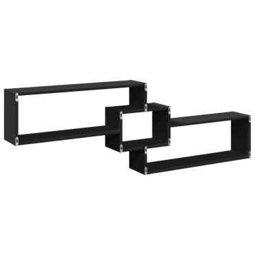 vidaXL Ντουλάπι Τοίχου Μαύρο 158x18x53cm από Επεξεργασμένο Ξύλο 1 τεμ.