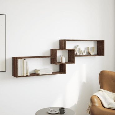 vidaXL Ντουλάπι Τοίχου Καφέ Δρυς 158x18x53cm από Επεξεργασμένο Ξύλο 1 τεμ.