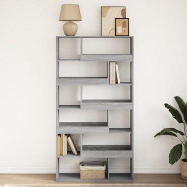 vidaXL Βιβλιοθήκη Γκρι Sonoma 100x33x187,5cm από Επεξεργ. Ξύλο 1 τεμ.