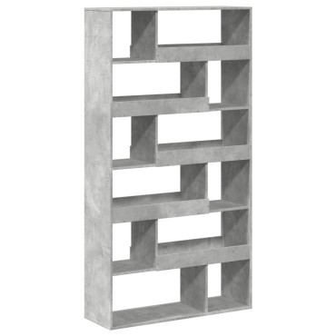 vidaXL Βιβλιοθήκη Γκρι Σκυροδέματος 100x33x187,5cm Επεξεργ. Ξύλο 1 τεμ.