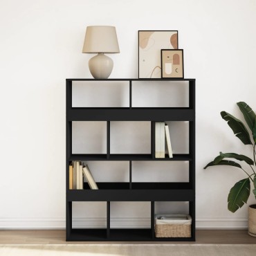 vidaXL Βιβλιοθήκη Μαύρη 100x33x125,5cm από Επεξεργασμένο Ξύλο 1 τεμ.