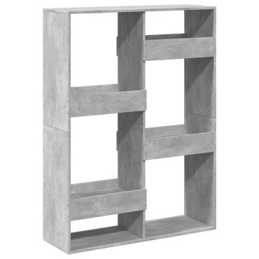 vidaXL Βιβλιοθήκη Γκρι Σκυροδέματος 100x33x135cm Επεξεργ. Ξύλο 1 τεμ.