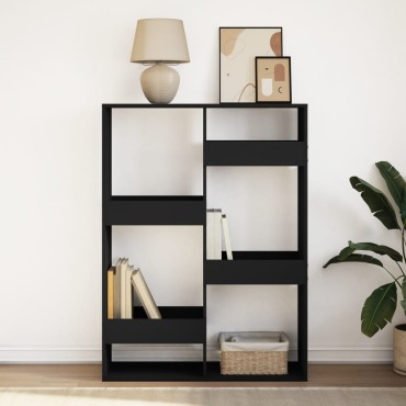 vidaXL Βιβλιοθήκη Μαύρη 100x33x135cm από Επεξεργασμένο Ξύλο 1 τεμ.