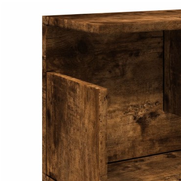 vidaXL Ντουλάπι Τοίχου Καπνιστή Δρυς 80x20x30cm Επεξεργασμένο Ξύλο 1 τεμ.
