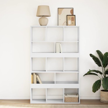 vidaXL Βιβλιοθήκη Λευκή 100x33x156,5cm από Επεξεργασμένο Ξύλο 1 τεμ.