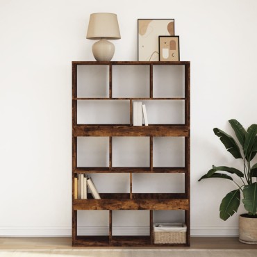 vidaXL Βιβλιοθήκη Καπνιστή Δρυς 100x33x156,5cm από Επεξεργασμένο Ξύλο 1 τεμ.