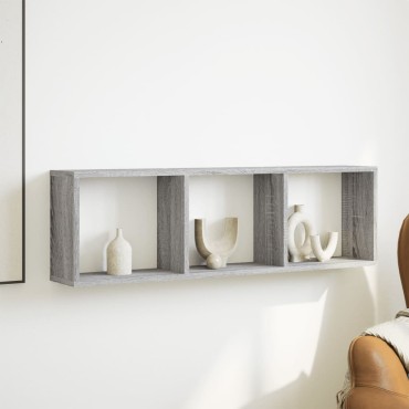vidaXL Ντουλάπι Τοίχου Γκρι Sonoma 100x16x30cm από Επεξεργασμένο Ξύλο 1 τεμ.