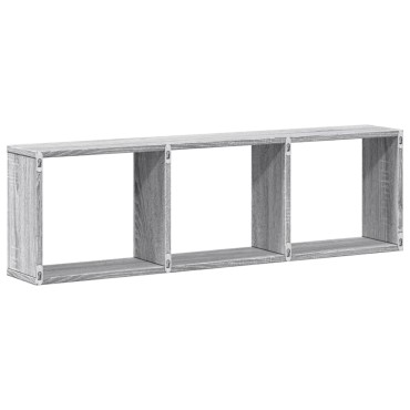 vidaXL Ντουλάπι Τοίχου Γκρι Sonoma 100x16x30cm από Επεξεργασμένο Ξύλο 1 τεμ.
