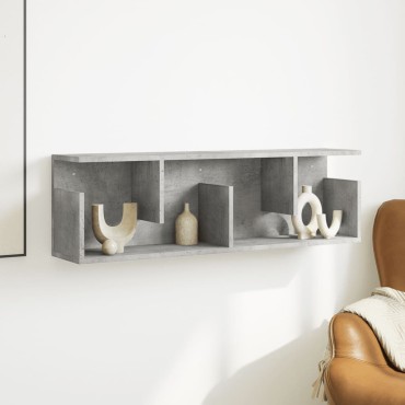 vidaXL Ντουλάπι Τοίχου Γκρι Σκυρ. 100x20x30cm από Επεξεργασμένο Ξύλο 1 τεμ.