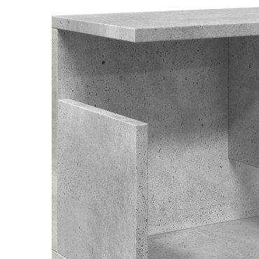 vidaXL Ντουλάπι Τοίχου Γκρι Σκυρ. 100x20x30cm από Επεξεργασμένο Ξύλο 1 τεμ.