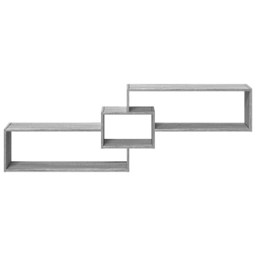 vidaXL Ντουλάπι Τοίχου Γκρι Sonoma 158x18x53cm από Επεξεργασμένο Ξύλο 1 τεμ.