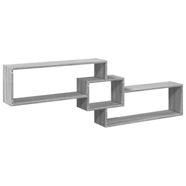 vidaXL Ντουλάπι Τοίχου Γκρι Sonoma 158x18x53cm από Επεξεργασμένο Ξύλο 1 τεμ.