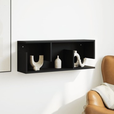 vidaXL Ντουλάπι Τοίχου Μαύρο 80x20x30cm από Επεξεργασμένο Ξύλο 1 τεμ.