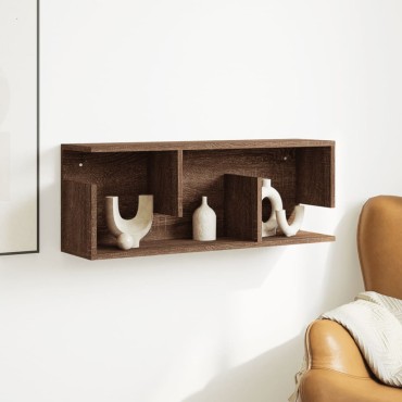 vidaXL Ντουλάπι Τοίχου Καφέ Δρυς 80x20x30cm από Επεξεργασμένο Ξύλο 1 τεμ.