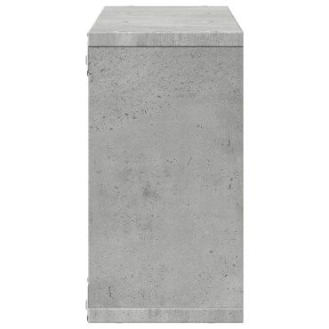vidaXL Ντουλάπι Τοίχου Γκρι Σκυρ. 100x16x30cm από Επεξεργασμένο Ξύλο 1 τεμ.