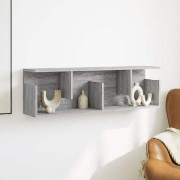 vidaXL Ντουλάπι Τοίχου Γκρι Sonoma 100x20x30cm από Επεξεργασμένο Ξύλο 1 τεμ.