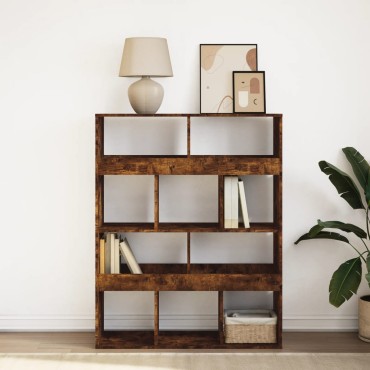 vidaXL Βιβλιοθήκη Καπνιστή Δρυς 100x33x125,5cm από Επεξεργασμένο Ξύλο 1 τεμ.